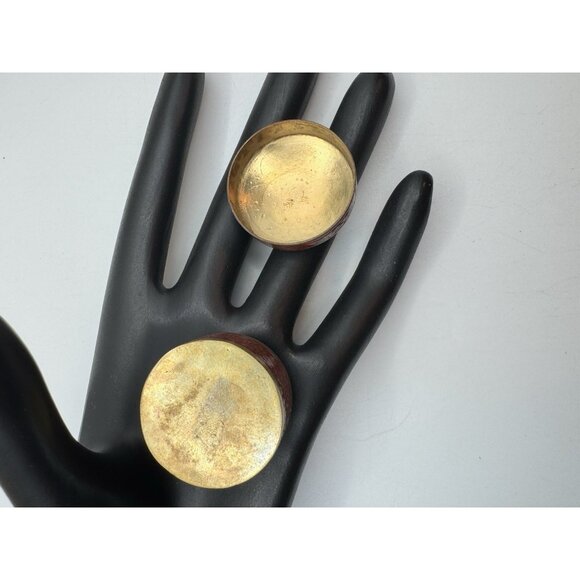 Vintage Brass Enamel Cloisonne Oval Trinket Pill Box Flowers From Thailand - Picture 4 of 6